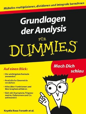 cover image of Grundlagen der Analysis fur Dummies